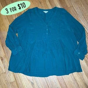 Green Peasant Top